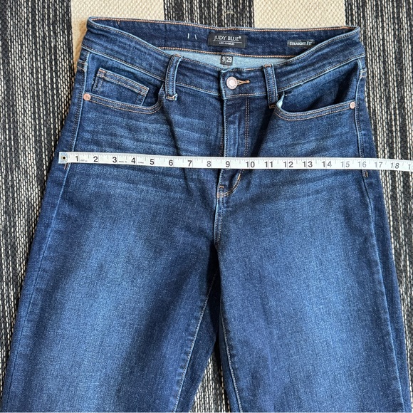 Judy Blue Women's Straight Leg Jeans - Dark Blue - Picture 8 of 11